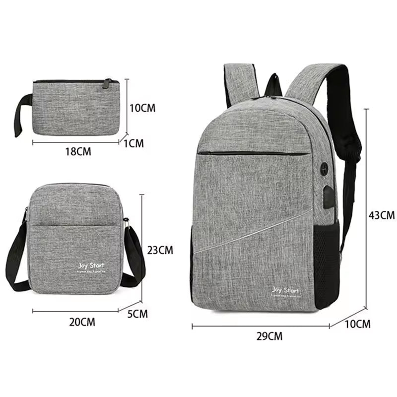 طقم حقائب ظهر فاخر 3 قطع –PCS Backpack Set3