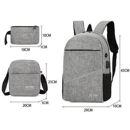 طقم حقائب ظهر فاخر 3 قطع –PCS Backpack Set3